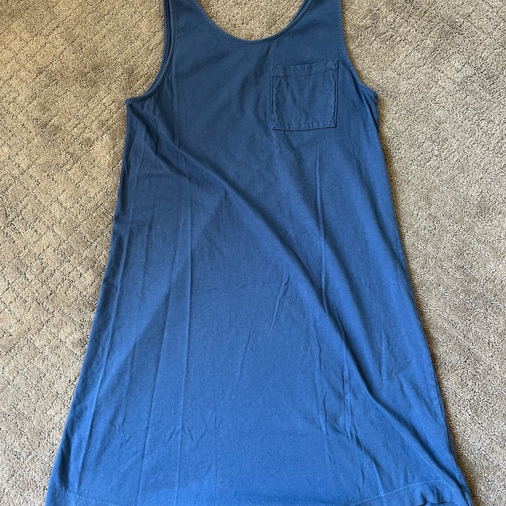 UpWest Blue Sleeveless Tank Dress with Pocket